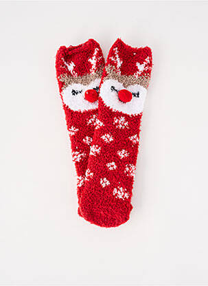 Chaussettes coutures renforcées rouge PIECES femme