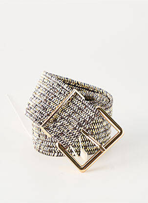 Ceinture tissage tressé gris GRACE & MILA femme