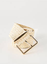Ceinture tissage tressé beige GRACE & MILA femme