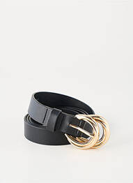 Ceinture tissage simili-cuir noir ICHI femme
