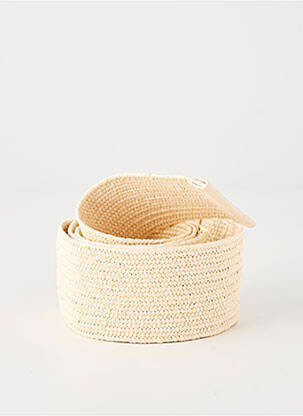 Ceinture tissage tressé beige GRACE & MILA femme
