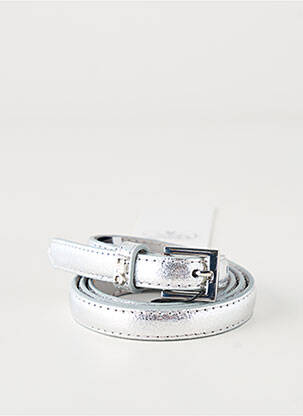 Ceinture effet matière satinée argent LE TEMPS DES CERISES femme