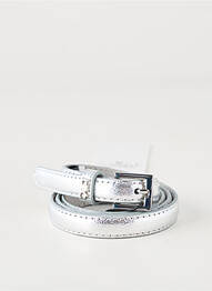 Ceinture effet matière satinée argent LE TEMPS DES CERISES femme
