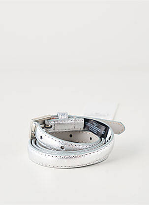 Ceinture effet matière satinée argent LE TEMPS DES CERISES femme