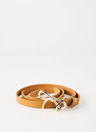 Ceinture tissage simili-cuir marron ICHI femme