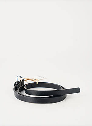 Ceinture tissage simili-cuir noir ICHI femme