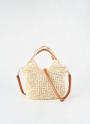 Sac doublure textile forme rectangulaire beige ICHI femme