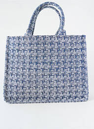 Sac doublure textile forme rectangulaire bleu B.YOUNG femme