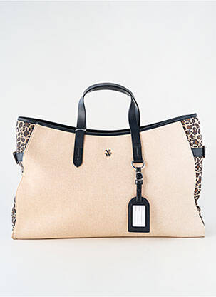 Sac doublure textile forme rectangulaire beige VANESSA WU femme