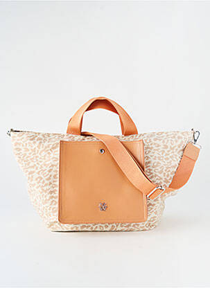 Sac fermeture zippée forme rectangulaire beige VANESSA WU femme