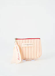 Porte-monnaie broderie rose LA P'TITE CACHOTTIERE femme