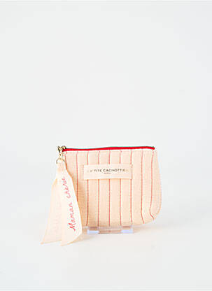 Porte-monnaie broderie rose LA P'TITE CACHOTTIERE femme