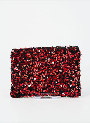 Pochette broderie sequins rouge JADE & CLARISSE femme
