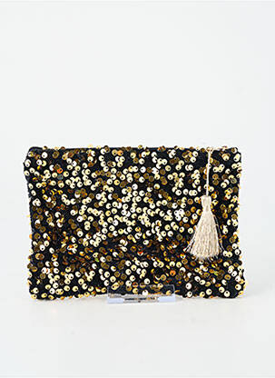 Pochette broderie sequins or JADE & CLARISSE femme