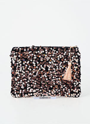 Pochette broderie sequins rose JADE & CLARISSE femme