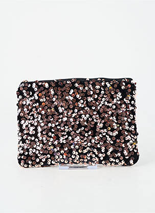 Pochette broderie sequins rose JADE & CLARISSE femme