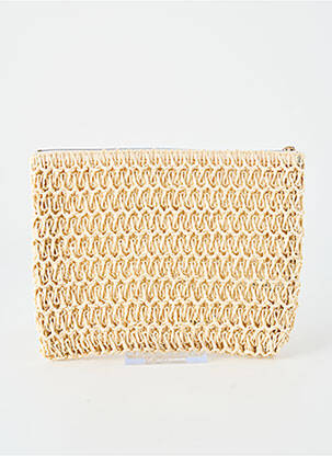 Pochette fermeture zippée beige LA P'TITE CACHOTTIERE femme