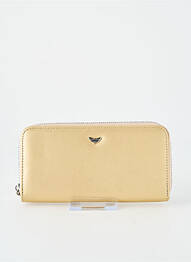 Portefeuille fermeture zippée or LPB femme