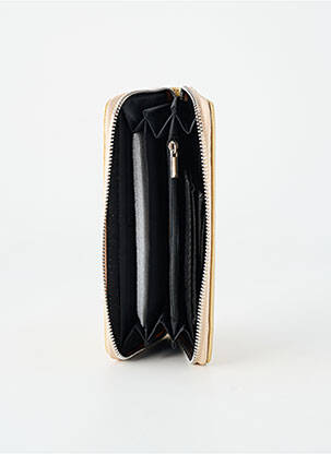 Portefeuille fermeture zippée or LPB femme