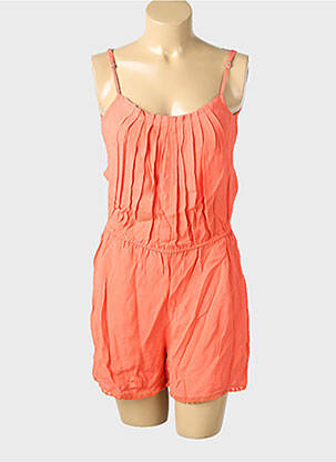 Combishort tissage crêpe fines bretelles orange VILA femme