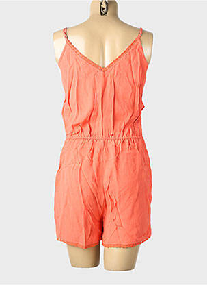 Combishort tissage crêpe fines bretelles orange VILA femme