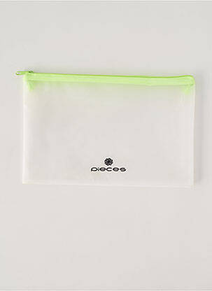 Trousse fermeture zippée blanc PIECES femme