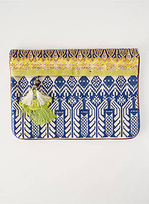 Pochette doublure textile bleu STAR MELA femme