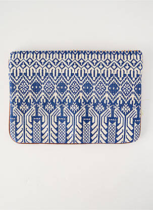 Pochette doublure textile bleu STAR MELA femme