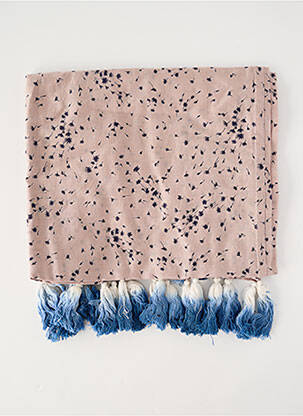 Col / tour de cou tissage popeline bleu PIECES femme