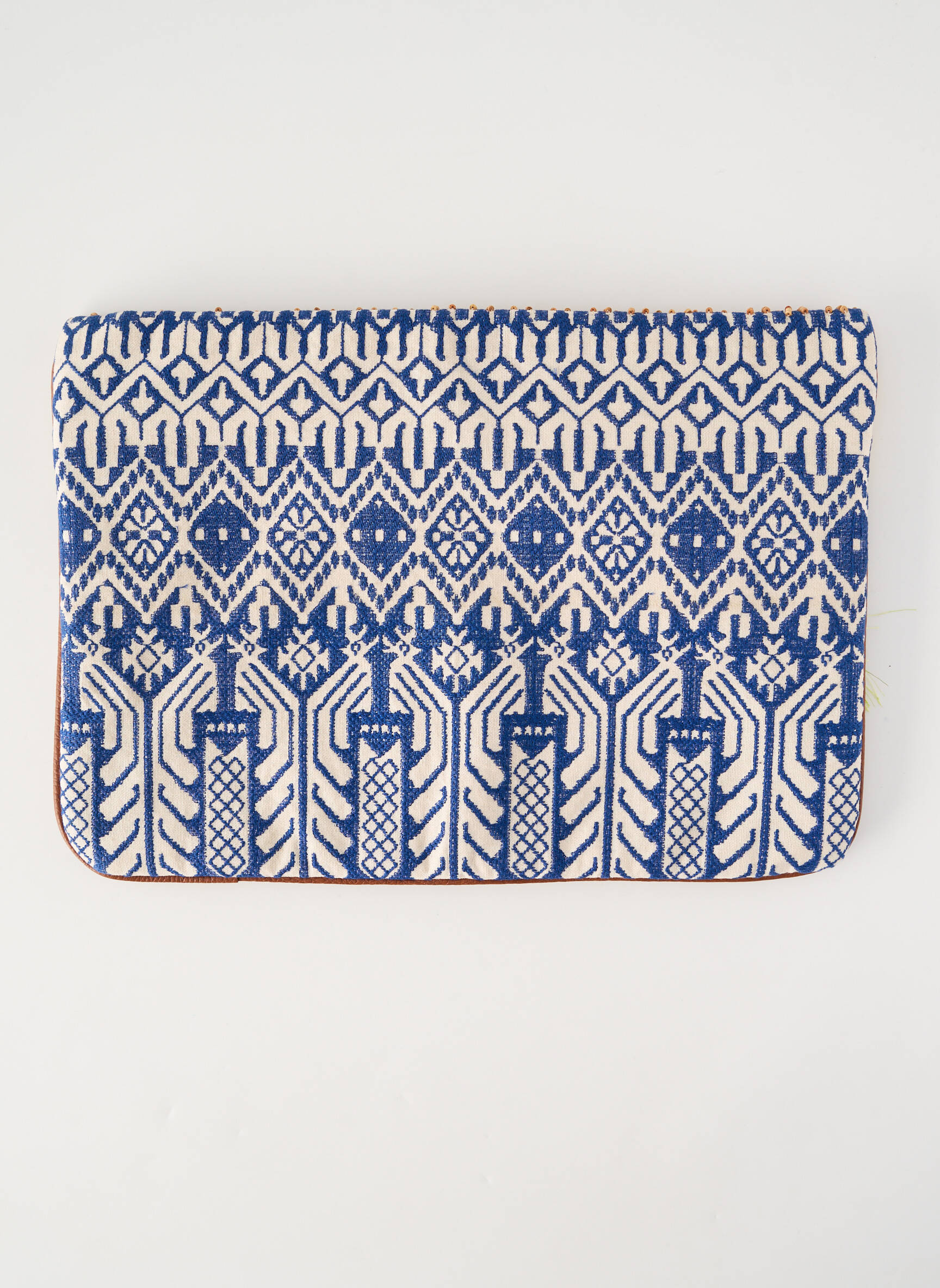 Pochette doublure textile bleu STAR MELA femme