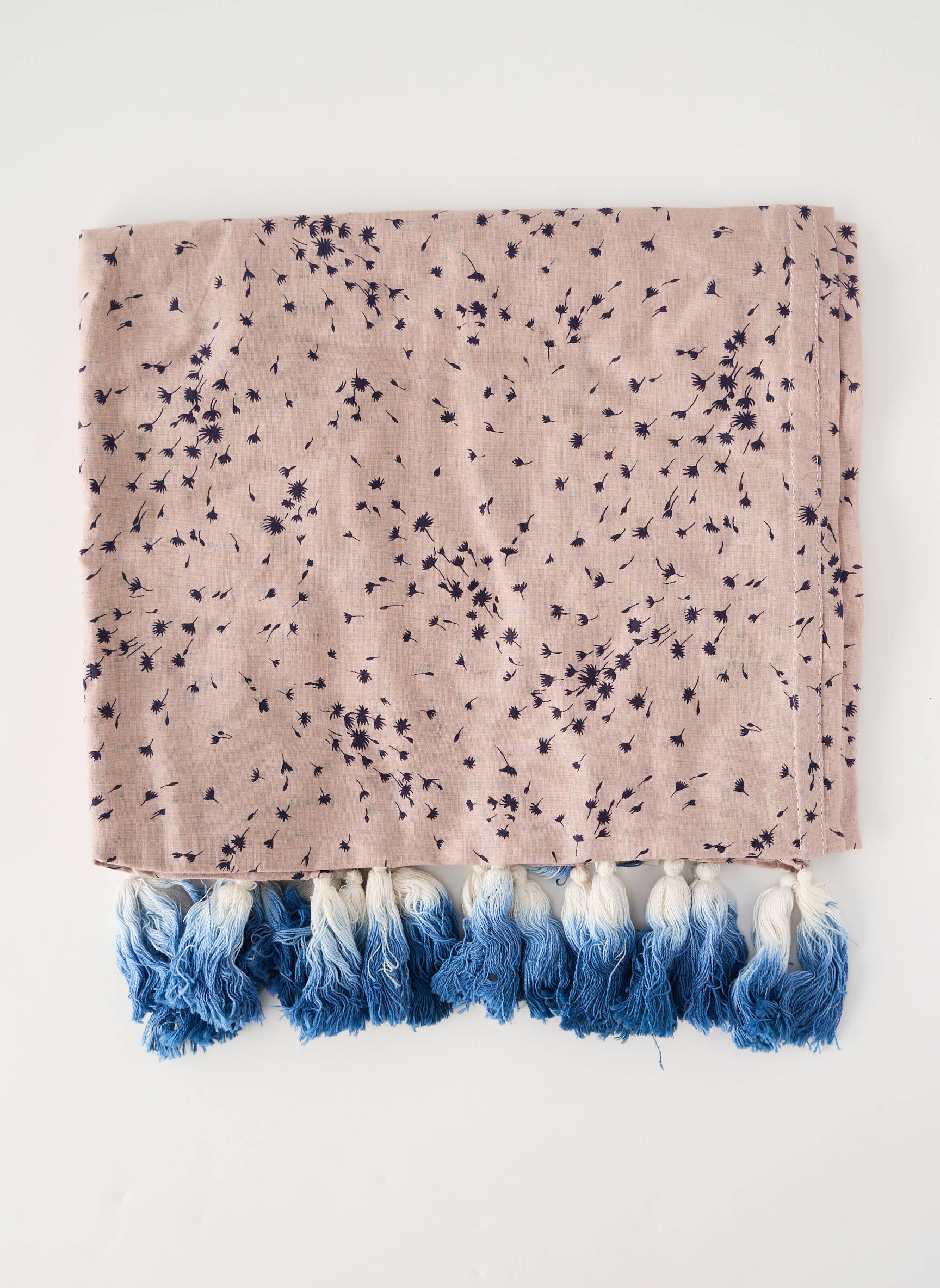 Col / tour de cou tissage popeline bleu PIECES femme