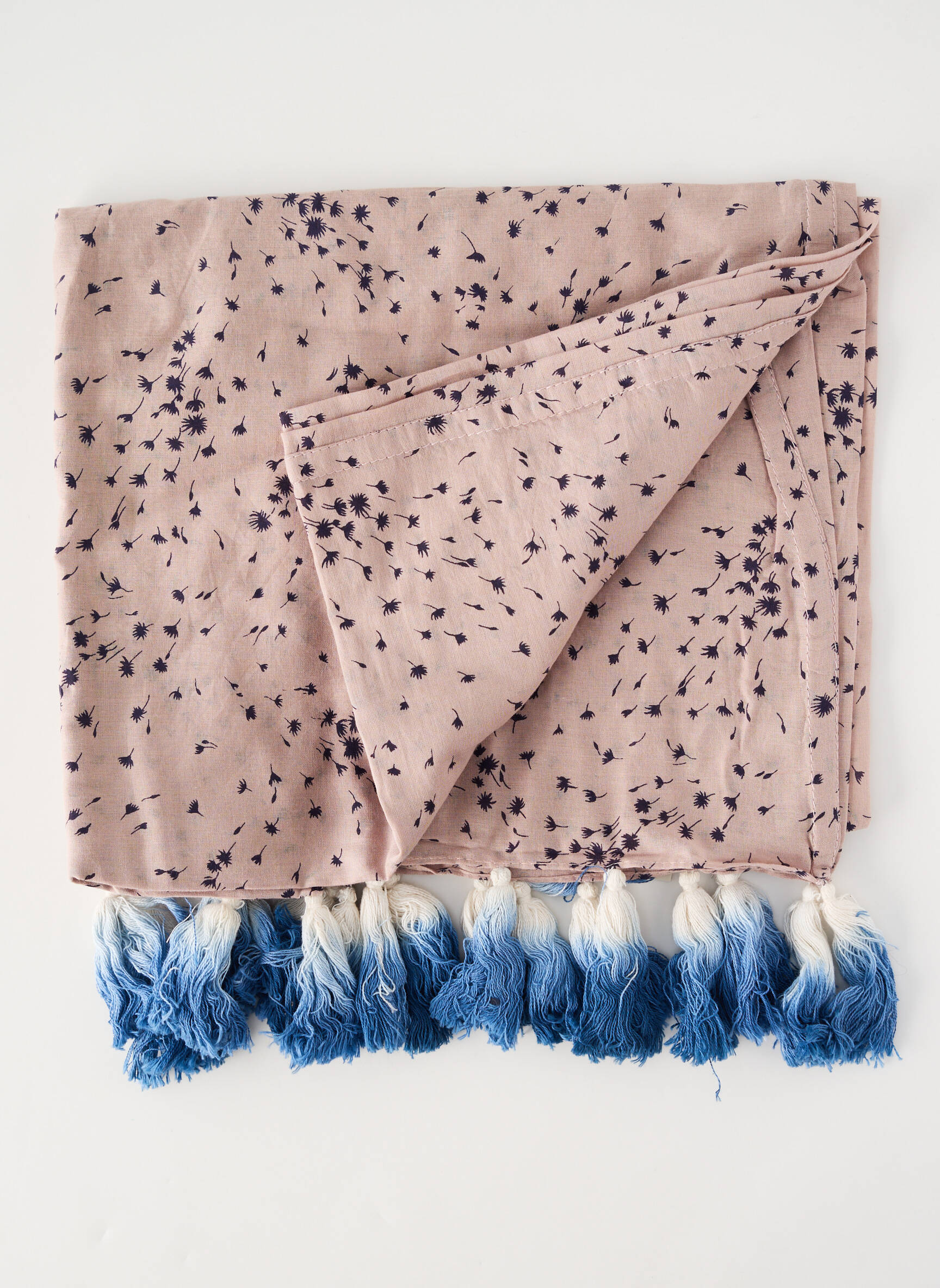 Col / tour de cou tissage popeline bleu PIECES femme