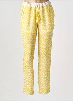 Pantalon droit taille élastique taille normale jaune STELLA FOREST femme