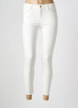 Pantalon 7/8 stretch taille normale blanc VILA femme