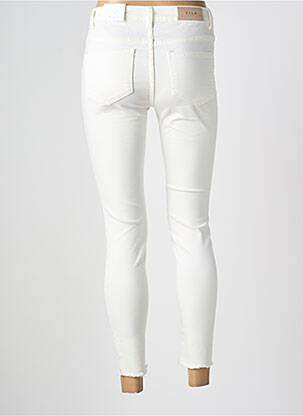 Pantalon 7/8 stretch taille normale blanc VILA femme