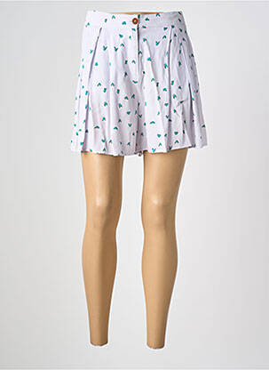 Short fermeture zippée sous rabat boutonné taille normale bleu MARIE-SIXTINE femme