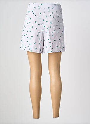 Short fermeture zippée sous rabat boutonné taille normale bleu MARIE-SIXTINE femme