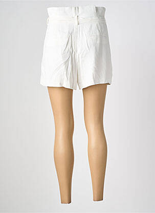 Short fermeture zippée sous rabat avec crochet taille normale blanc SEE U SOON femme