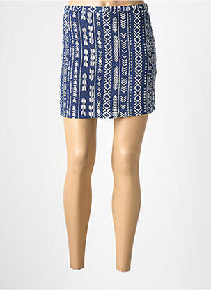 Jupe courte coupe droite bleu VILA femme