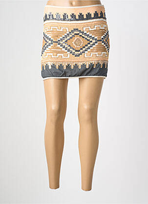 Jupe courte coupe droite beige VILA femme