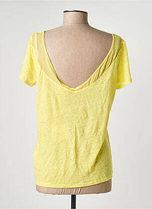 Top stretch manches courtes jaune MARIE-SIXTINE femme