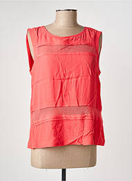 Top tissage crêpe sans manche orange SUNCOO femme
