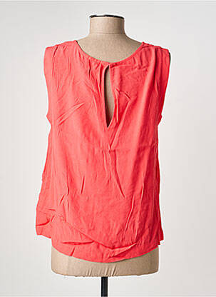 Top tissage crêpe sans manche orange SUNCOO femme