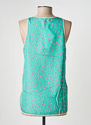 Top tissage crêpe sans manche vert SEE U SOON femme