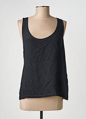 Top tissage crêpe sans manche noir MARIE-SIXTINE femme