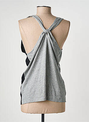 Top tissage crêpe sans manche noir MARIE-SIXTINE femme