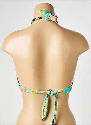 Haut de maillot de bain stretch haut triangles vert PIECES femme