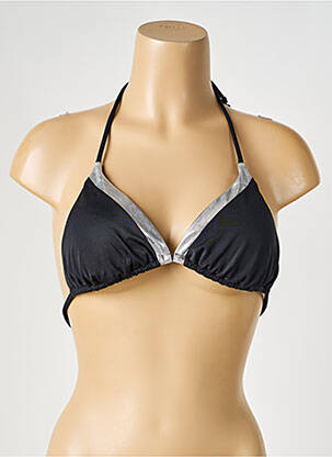 Haut de maillot de bain stretch haut soutien-gorge avec mousse de rembourrage amovible argent PIECES femme
