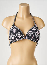 Haut de maillot de bain stretch haut soutien-gorge avec mousse de rembourrage amovible noir PIECES femme