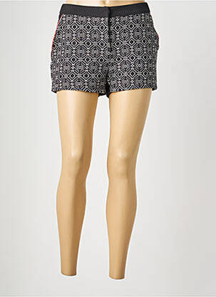 Short fermeture zippée sous rabat avec crochet taille normale noir SEE U SOON femme